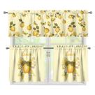 Conjunto de cortinas de cozinha Wiryuouvt de 3 peças Valance Cafe Window