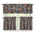 Conjunto de cortinas de cozinha Wiryuouvt Hunting Camo 3 Piece Forest
