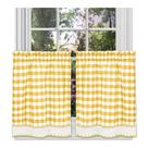 Conjunto de cortinas de janela Achim Home Decor Buffalo Check Yellow Conjunto de cortinas de janela Achim Home Decor Buffalo Check Yellow