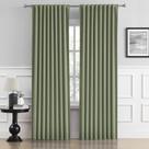 Conjunto de cortinas DUALIFE Light Sage Green com 244 cm de comprimento e 2 painéis