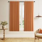 Conjunto de cortinas Guken Orange Blackout 160 cm de comprimento e 2 painéis