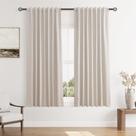 Conjunto de cortinas Guken Sand Linen Blackout 160 cm de comprimento e 2 painéis