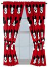 Conjunto de cortinas Jay Franco Mickey Mouse Kids com gravatas vermelhas Conjunto de cortinas Jay Franco Mickey Mouse Kids com gravatas vermelhas