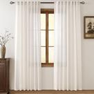 Conjunto de cortinas Jolilight Natural Linen com 203 cm de comprimento e 2 painéis Conjunto de cortinas Jolilight Natural Linen com 203 cm de comprimento e 2 painéis