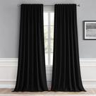 Conjunto de cortinas MIULEE Black Blackout 244 cm de comprimento e 2 painéis Conjunto de cortinas MIULEE Black Blackout 244 cm de comprimento e 2 painéis