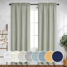 Conjunto de cortinas Mrs.Naturall Sage Green Linen 230x229cm Conjunto de cortinas Mrs.Naturall Sage Green Linen 230x229cm