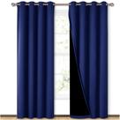 Conjunto de cortinas NICETOWN 100% Blackout com isolamento térmico azul