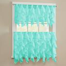 Conjunto de Cortinas para Cozinha Sweet Home Collection - 3 Peças Sheer Sea