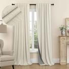 Conjunto de cortinas Pitalk Black Out 108 polegadas e 2 painéis Total Blackout