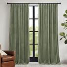 Conjunto de cortinas RYB HOME Sage Green Velvet 230x228cm