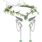 Conjunto de cosplay Costume Zeyune Halloween Elves Fairy Flower Crown