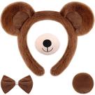 Conjunto de cosplay Harrycle Halloween Bear para crianças, adulto, marrom escuro