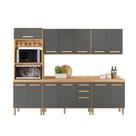 Conjunto de Cozinha Celeste Modulado com 13 Portas 2 Gavetas