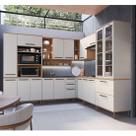 Conjunto de Cozinha Modulada Completa de Canto 10 Peças 300cm Isabelle Delmarco