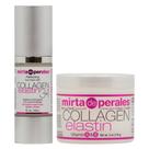 Conjunto de cremes Mirta De Perales Colágeno Elastina para Olhos, Rosto e Pescoço