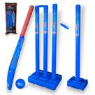 Conjunto de críquete de plástico Bratla tamanho 6 Blue Bat Ball Stumps