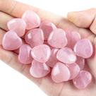 Conjunto de cristais UFEEL 30 Heart Rose Quartz 20 mm polido natural