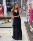 Conjunto de croped e saia longa