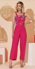 Conjunto de Cropped Bordado e Calça Pantacourt Conjunto de Cropped Bordado e Calça Pantacourt