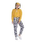 Conjunto de cropped com calça estampada Conjunto de cropped com calça estampada