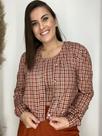 Conjunto de cropped com casaquinho tamanho p