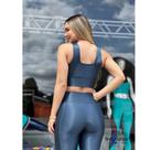 Conjunto de Cropped e Legging Jacquard com linhas em relevo e brilho Conjunto de Cropped e Legging Jacquard com linhas em relevo e brilho