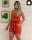 Conjunto de cropped e short em linho