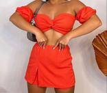 Conjunto de cropped e short saía tamanho p