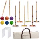 Conjunto de croquet ropoda para seis jogadores com marretas de madeira e bolsa de transporte