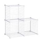 Conjunto de Cubos de Armazenamento Rubbermaid (3 Peças) - Branco - Fácil Montagem