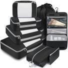 Conjunto de Cubos de Embalagem BAGAIL 8 Peças - Organizadores para Mala de Viagem e Mão