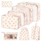 Conjunto de cubos de embalagem Hatisan 8 para malas, organizador de viagens, rosa