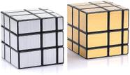 Conjunto de cubos de espelho Blocos de espelho 3x3x3 Speed Cube dourado/prateado