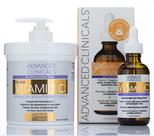 Conjunto de cuidados com a pele Advanced Clinicals, loção e sérum de vitamina C