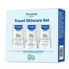 Conjunto de cuidados com a pele de viagem Mustela Baby com água sem enxágue 50 mL x3 Conjunto de cuidados com a pele de viagem Mustela Baby com água sem enxágue 50 mL x3
