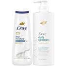Conjunto de cuidados com a pele e cabelo Dove Shampoo e Condicionador + Body Wash