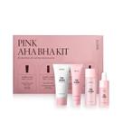 Conjunto de cuidados com a pele Nacific Pink AHA BHA Travel Size com espuma de limpeza, tônico, sérum e creme