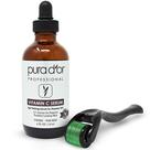 Conjunto de cuidados com a pele PURA D'OR 25% de soro de vitamina C 120 mL + Derma Roller Conjunto de cuidados com a pele PURA D'OR 25% de soro de vitamina C 120 mL + Derma Roller