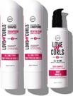 Conjunto de cuidados com o cabelo Love Ur Curls LUS Brands Wavy Hair 3-Step