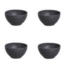 Conjunto de Cumbucas 04 Peças 560ml Orgânico Preto Matte Porto Brasil