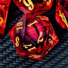 Conjunto de dados ARUOHHA DND Dragon Eye Liquid Core Resin Red com caixa Conjunto de dados ARUOHHA DND Dragon Eye Liquid Core Resin Red com caixa