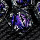 Conjunto de Dados ARUOHHA DND - Olho de Dragão de Resina com Núcleo Líquido Roxo