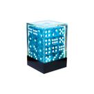 Conjunto de Dados Central Dices D6 Azul Claro e Branco Conjunto de Dados Central Dices D6 Azul Claro e Branco