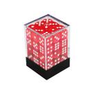 Conjunto de Dados Central Dices D6 Vermelho Melancia Branco