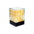 Conjunto de Dados Central Dices - Marmore, Branco e Dourado