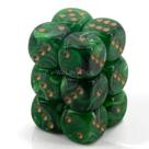 Conjunto de Dados Chessex D&D Vortex Verde e Dourado - 12 Dados D6