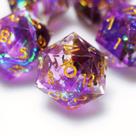 Conjunto de dados D20 de resina roxa e rosa de 20 lados para RPG de D&D (5 unidades) Conjunto de dados D20 de resina roxa e rosa de 20 lados para RPG de D&D (5 unidades)