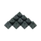 Conjunto De Dados De Plástico Preto Profundo D4 D6 D8 D10 D12 D20 10PCS Para Entretenimento De Jogos