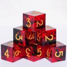 Conjunto de dados de resina para o RPG DND Dungeons and Dragons (vermelho)