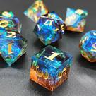 Conjunto de dados DND Conjunto de dados poliédricos Resin Sharp Edge Blue